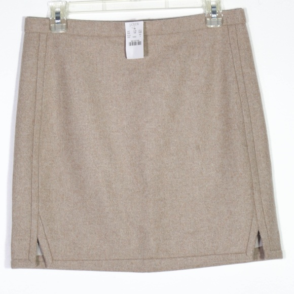 NEW J Crew Wool Career Pencil Skirt Cream 4 Lined - Picture 2 of 8